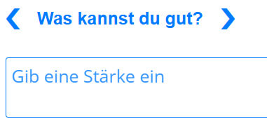 Stärke eingeben Stärke eingeben